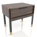 modello 3D Comodino, impiallacciato in ebano, laccato nero opaco, ottone (55x39,5x48 cm) - anteprima