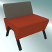 3d model Single bench with a low back (11 wood) - preview