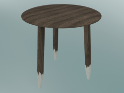 Table décorative Hoof (SW1, Ø50cm, H 50cm, Chêne huilé fumé)