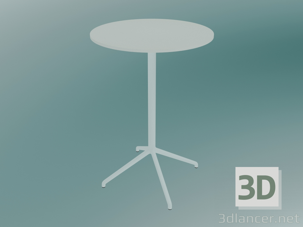 modello 3D Cafe table Still (Ø65, H 95 cm, Bianco) - anteprima
