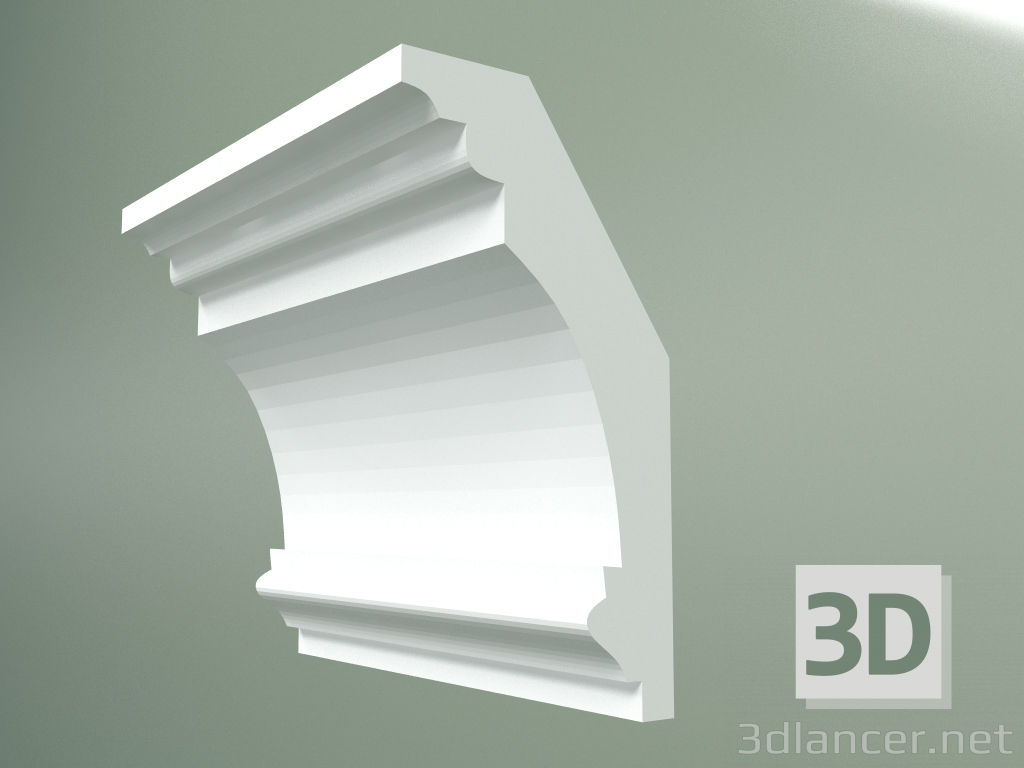 3D modeli Alçı korniş (tavan kaidesi) KT136 - önizleme