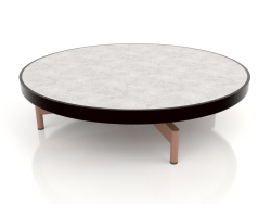 गोल कॉफ़ी टेबल Ø90x22 (काला, डेकटन क्रेटा)