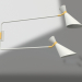 3D modeli Çift duvar lambası Shady (Gri) - önizleme