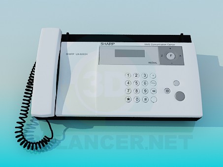 modelo 3D Fax Sharp - escuchar modelo 3D Fax Sharp - escuchar