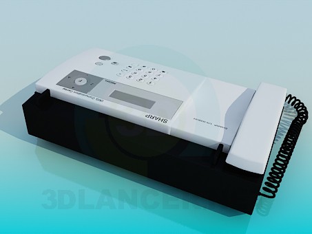 modelo 3D Fax Sharp - escuchar modelo 3D Fax Sharp - escuchar