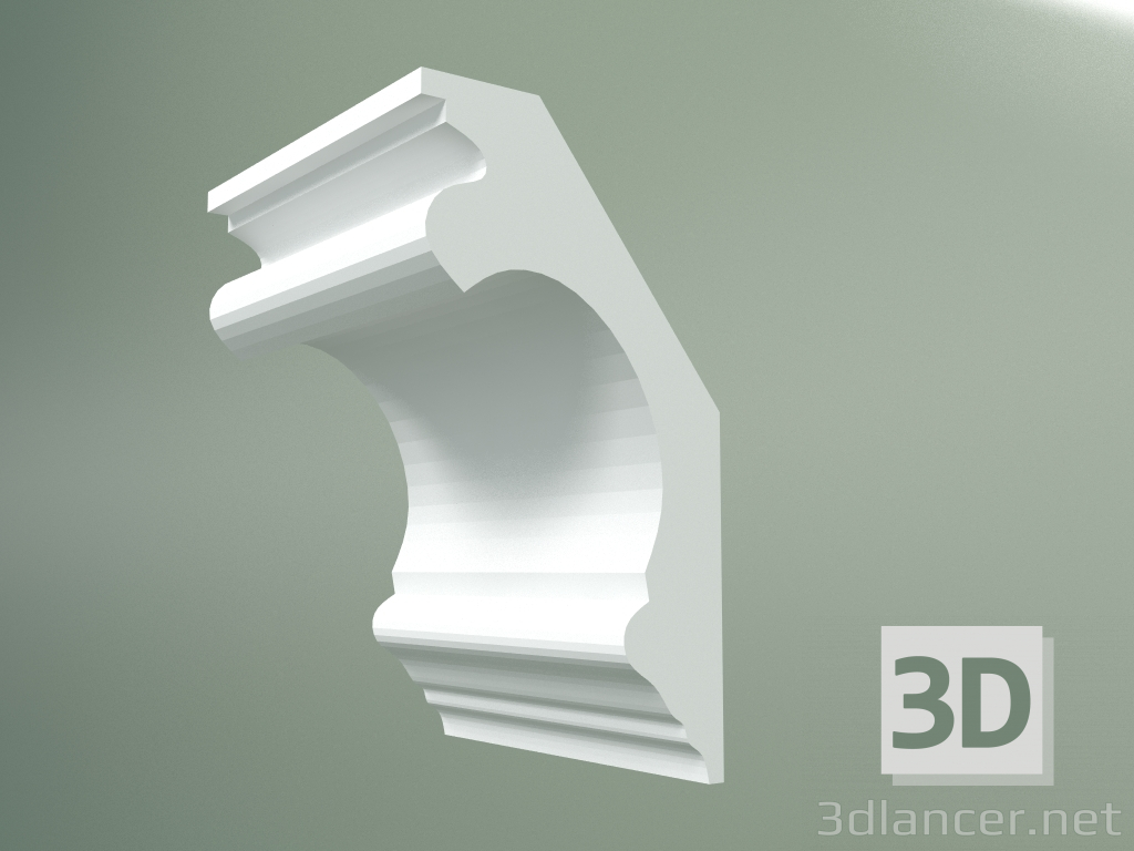 3D modeli Alçı korniş (tavan kaidesi) KT137 - önizleme
