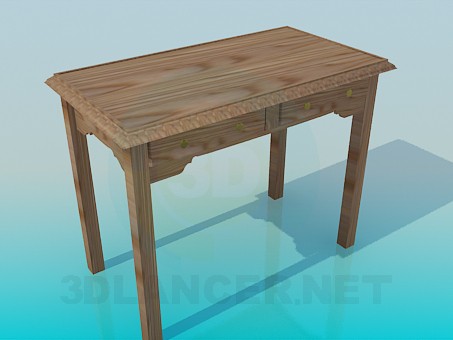 modelo 3D Mesa de madera - escuchar modelo 3D Mesa de madera - escuchar