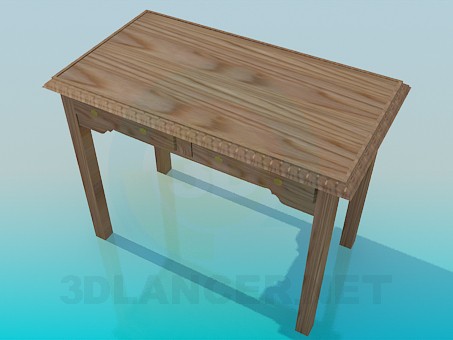 modelo 3D Mesa de madera - escuchar modelo 3D Mesa de madera - escuchar