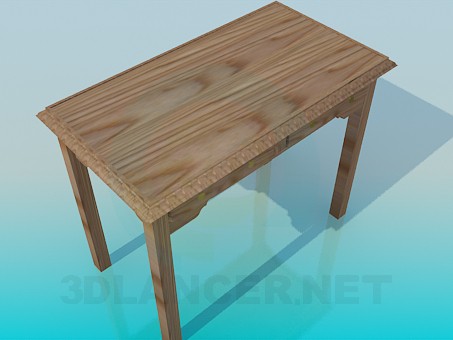 modelo 3D Mesa de madera - escuchar modelo 3D Mesa de madera - escuchar