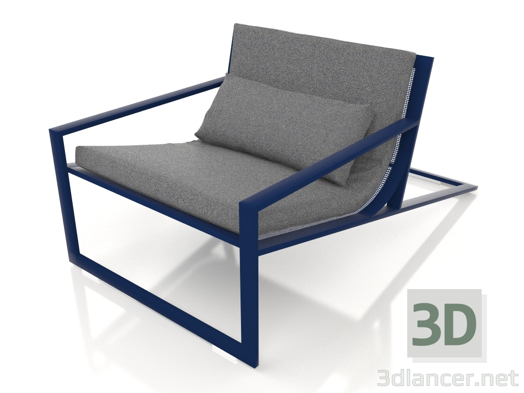 3d модель Уникальное клубное кресло (Night blue) – превью