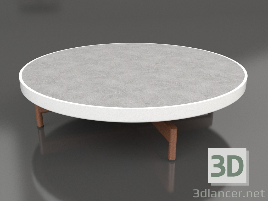 3 डी मॉडल गोल कॉफ़ी टेबल Ø90x22 (सफ़ेद, डेकटन क्रेटा) - पूर्वावलोकन