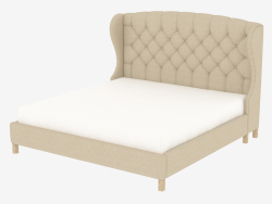 फ्रेम के साथ डबल बेड MEREDIAN विंग राजा आकार बिस्तर (5004K.A015)