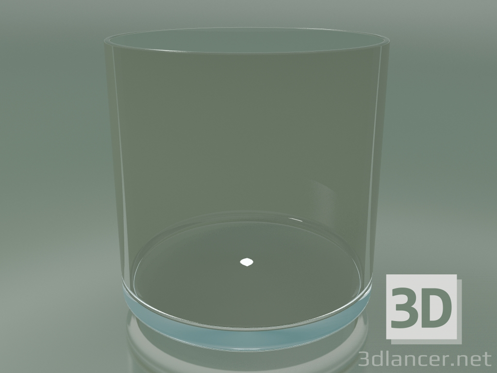 3D Modell Niedrige zylindrische Vase (H 30 cm, T 30 cm) - Vorschau