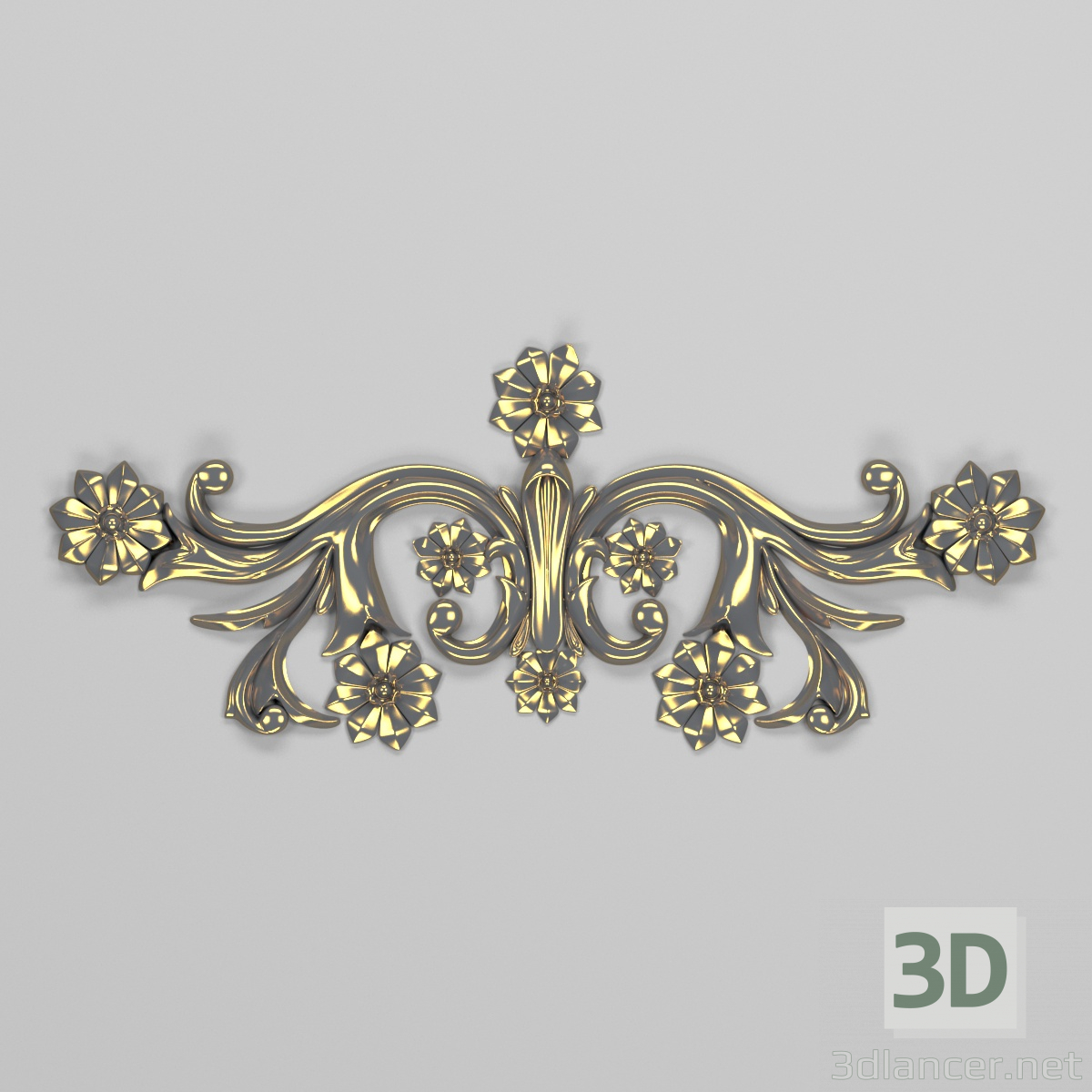 Decoración horizontal 3D modelo Compro - render