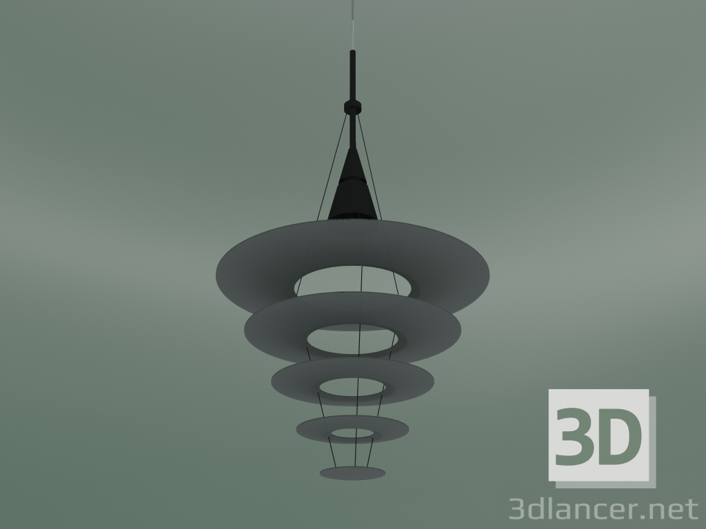 3D Modell Pendelleuchte ENIGMA 545 ANHÄNGER (GU10, BLK, W-LED LAMPE) - Vorschau