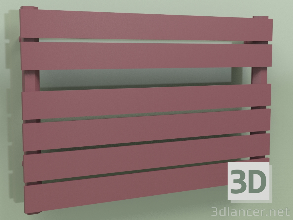 3 डी मॉडल गर्म तौलिया रेल - मुना (530 x 800, RAL - 3005) - पूर्वावलोकन
