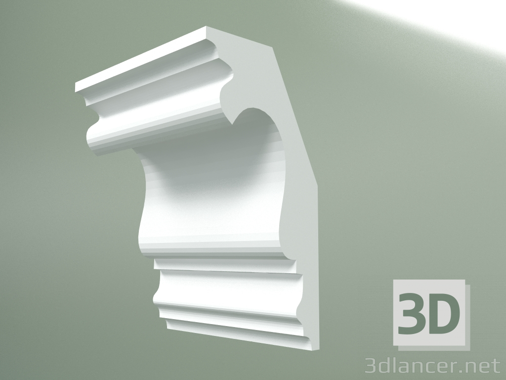 modello 3D Cornicione in gesso (zoccolo a soffitto) KT138 - anteprima
