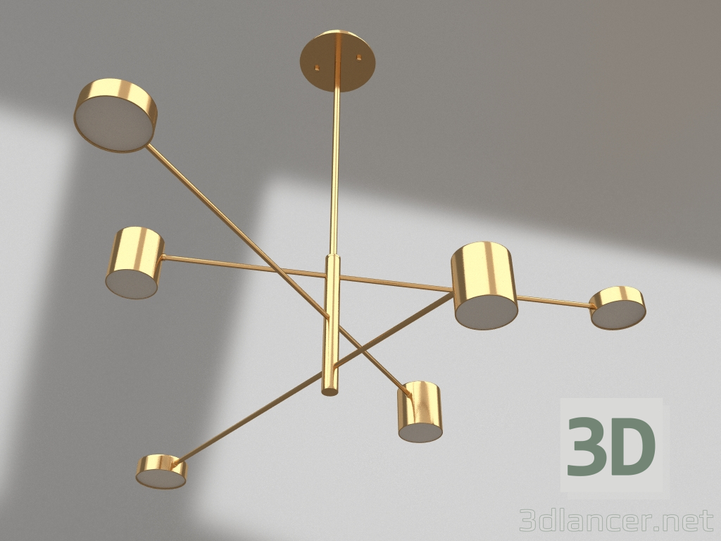 Modelo 3d Lustre Mekli ouro (07650-6.33) - preview