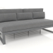 3D Modell Modulares Sofa, Abschnitt 4, hohe Rückenlehne (Anthrazit) - Vorschau