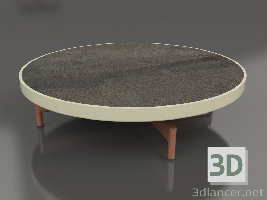 modello 3D Tavolino rotondo Ø90x22 (Oro, DEKTON Radio) - anteprima