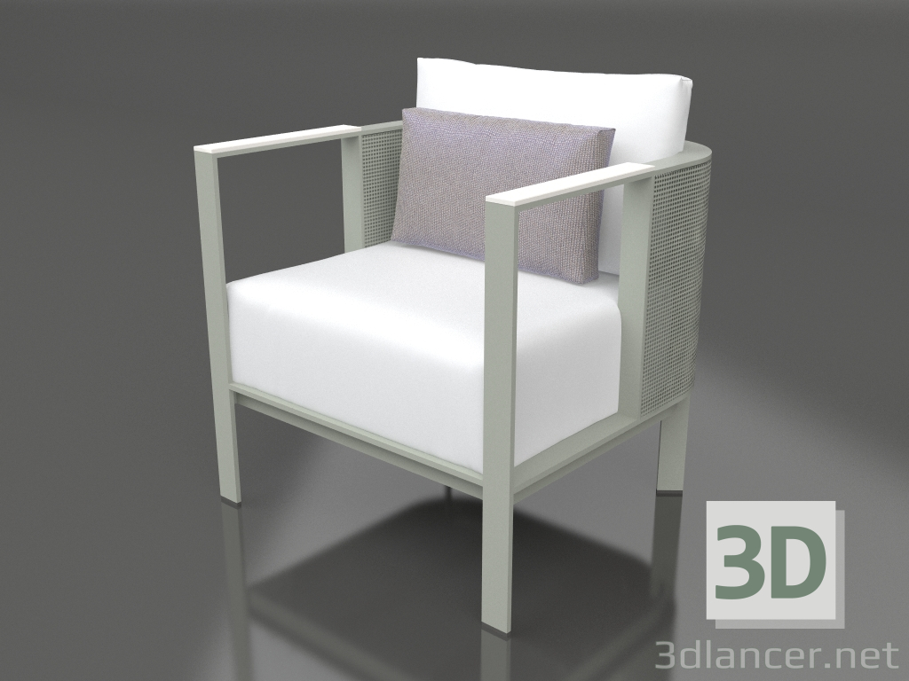 3d model Club chair (Cement gray) - preview