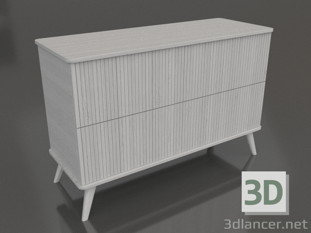 3D modeli Çekmeceli dolap 3 1200x400x800 mm (beyaz RAL 9010) - önizleme