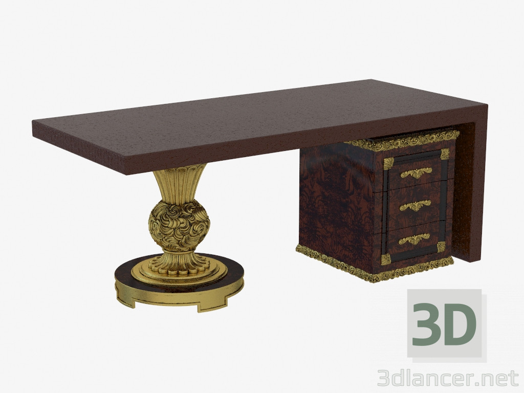 3D Modell Schreibtisch im klassischen Stil 418 - Vorschau