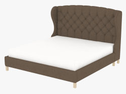 फ्रेम के साथ डबल बेड MEREDIAN विंग राजा आकार बिस्तर (5005K.A008)