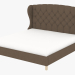 3d модель Двоспальне ліжко MEREDIAN WING KING SIZE BED WITH FRAME (5005K.A008) – превью