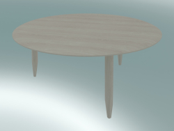 Decorative table Hoof (SW2, Ø90cm, H 40cm, White oiled oak)