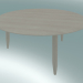 3D Modell Deko-Tisch Huf (SW2, Ø90cm, H 40cm, Weißeiche geölt) - Vorschau