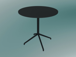 Table de café Still (Ø75, H 73 cm, Noir)