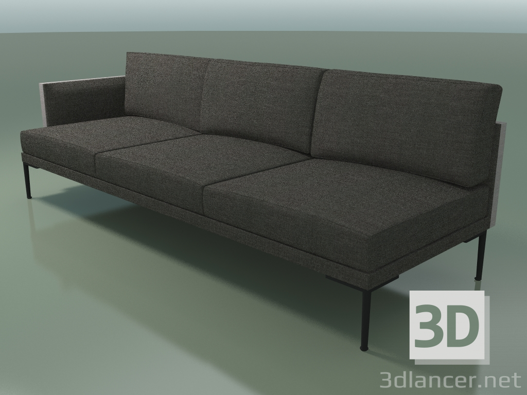 3d model End module 5250 (armrest on the right, two-tone upholstery) - preview