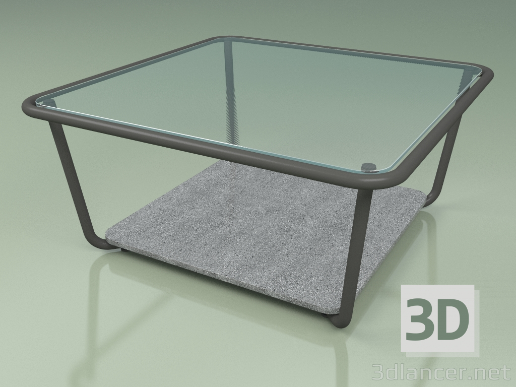 3D Modell Couchtisch 001 (Rippenglas, Metal Smoke, Luna Stone) - Vorschau