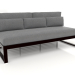 3d model Modular sofa, section 4, high back (Black) - preview