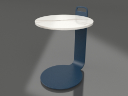 Стол кофейный Ø36 (Grey blue, DEKTON Aura)