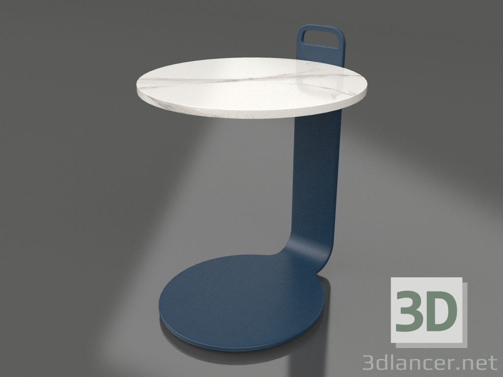 3d model Coffee table Ø36 (Grey blue, DEKTON Aura) - preview