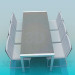 3D modeli Resmi masa sandalye ile - önizleme