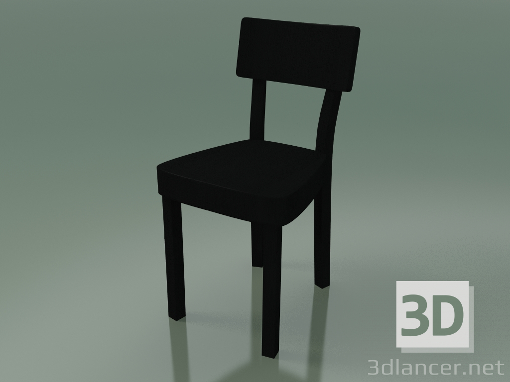 3 डी मॉडल कुर्सी (123, काला) - पूर्वावलोकन