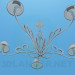 3d model Chandelier with lampshades - preview