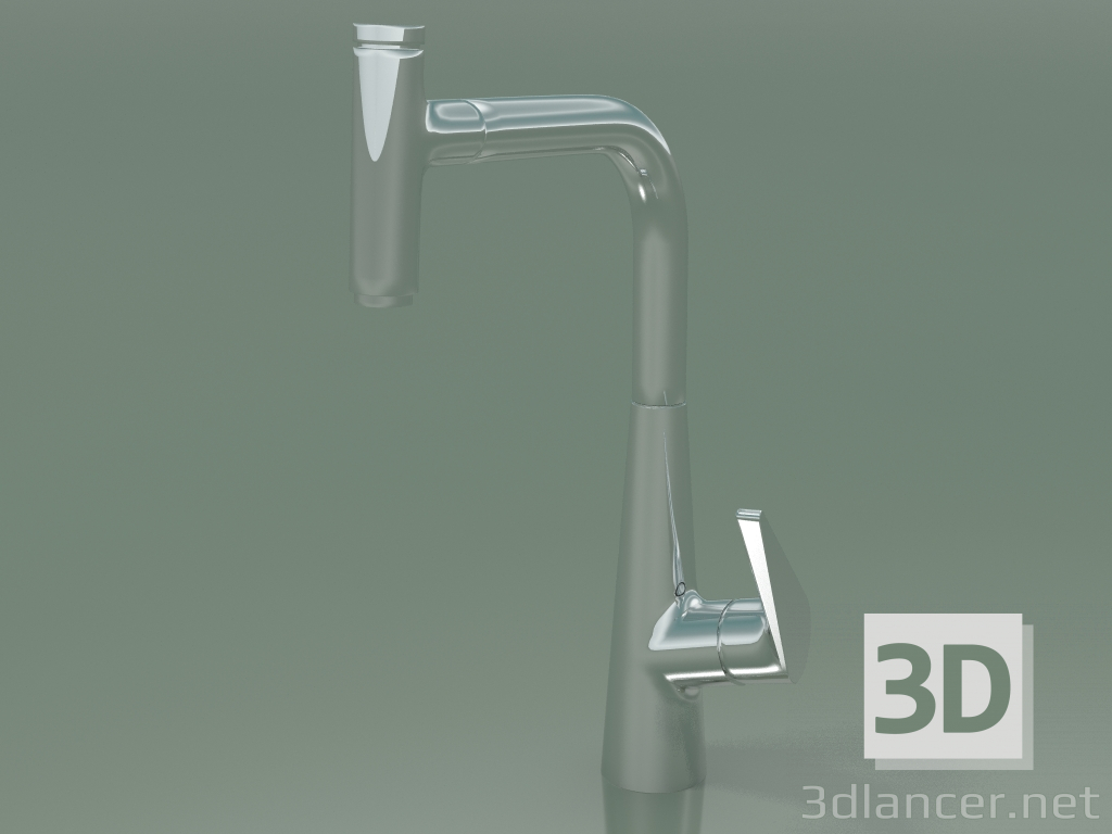 3D Modell Einhebel-Küchenmixer (72821000) - Vorschau