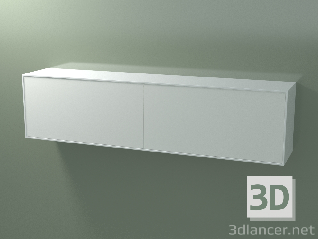modello 3D Scatola doppia (8AUGВA03, Glacier White C01, HPL P01, L 192, P 36, H 48 cm) - anteprima