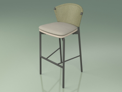 Bar stool 050 (Olive, Metal Smoke, Polyurethane Resin Mole)