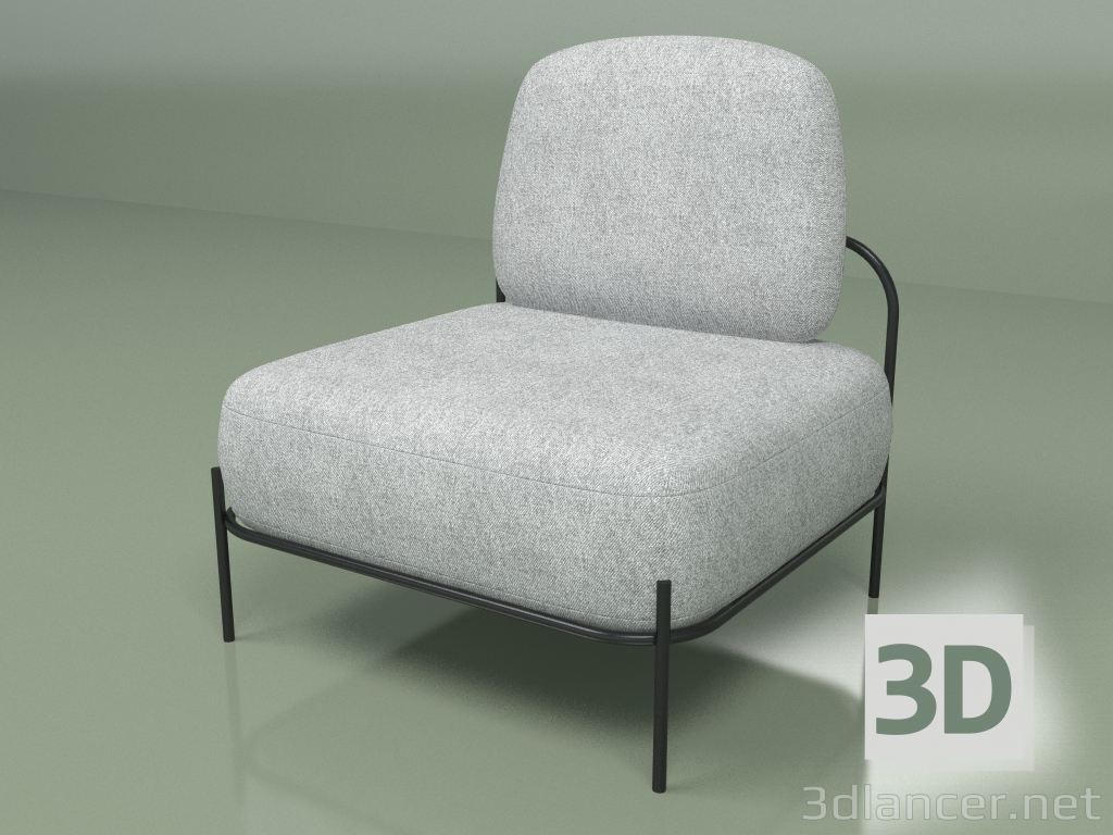 3d модель Кресло Pawai (серый) – превью