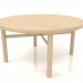 3d model Coffee table (straight end) JT 031 (D=800x400, wood white) - preview