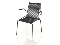 Chair with armrests Noel (Black Base, Black Flag Halyard)
