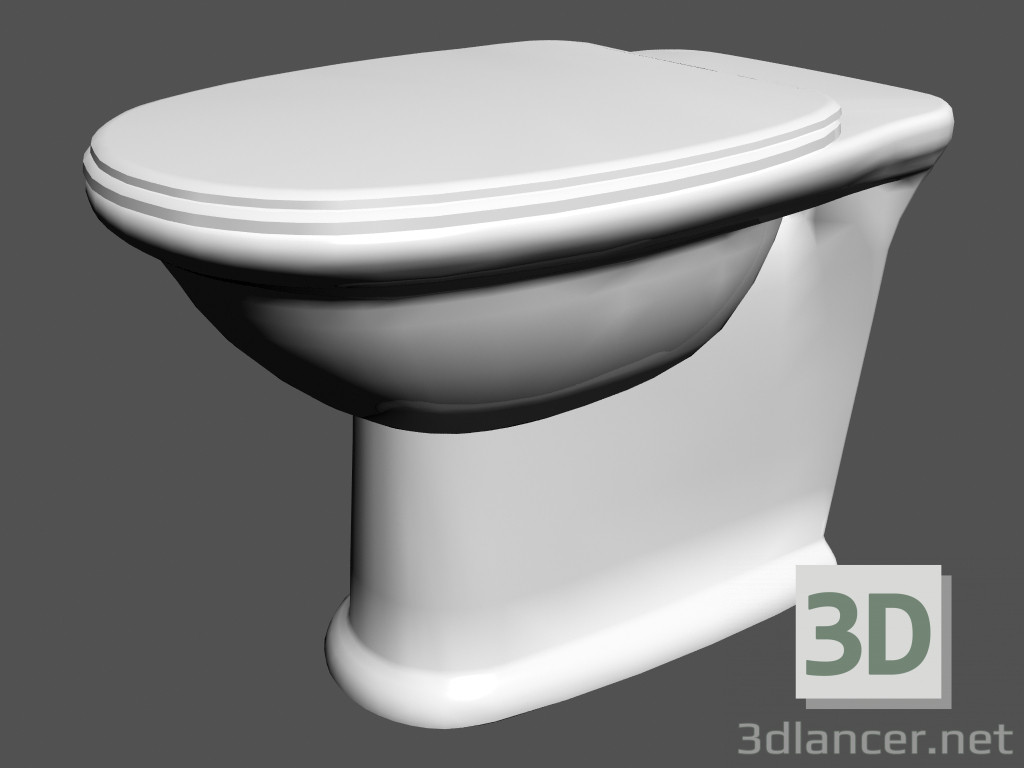 modello 3D Pavimento del bagno l battente WC2 823.411 - anteprima