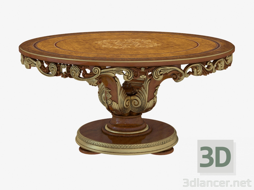 3D modeli Klasik tarzda yemek masası yuvarlak 105 - önizleme