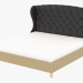 3d модель Двоспальне ліжко MERЕDIAN WING KING SIZE LEATHER BED (5006K Glove) – превью