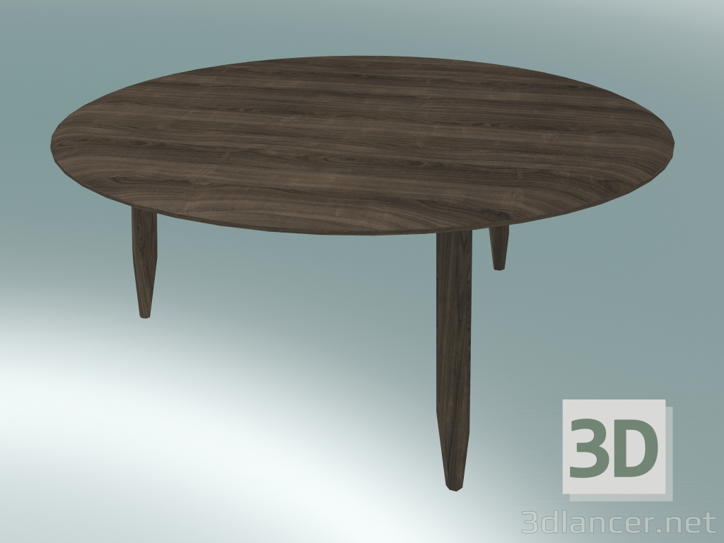 modèle 3D Table décorative Hoof (SW2, Ø90cm, H 40cm, Chêne huilé fumé) - preview
